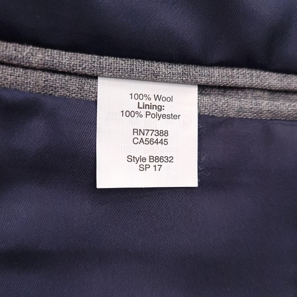 J Crew Blazer Mens 42R Gray Wool Sharkskin Voyager Thompson Sport Coat Jacket - Picture 6 of 13